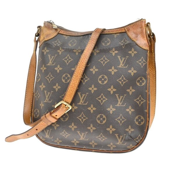 LOUIS VUITTON Odeon PM Shoulder Bag Monogram Leather Brown France - Picture 1 of 16